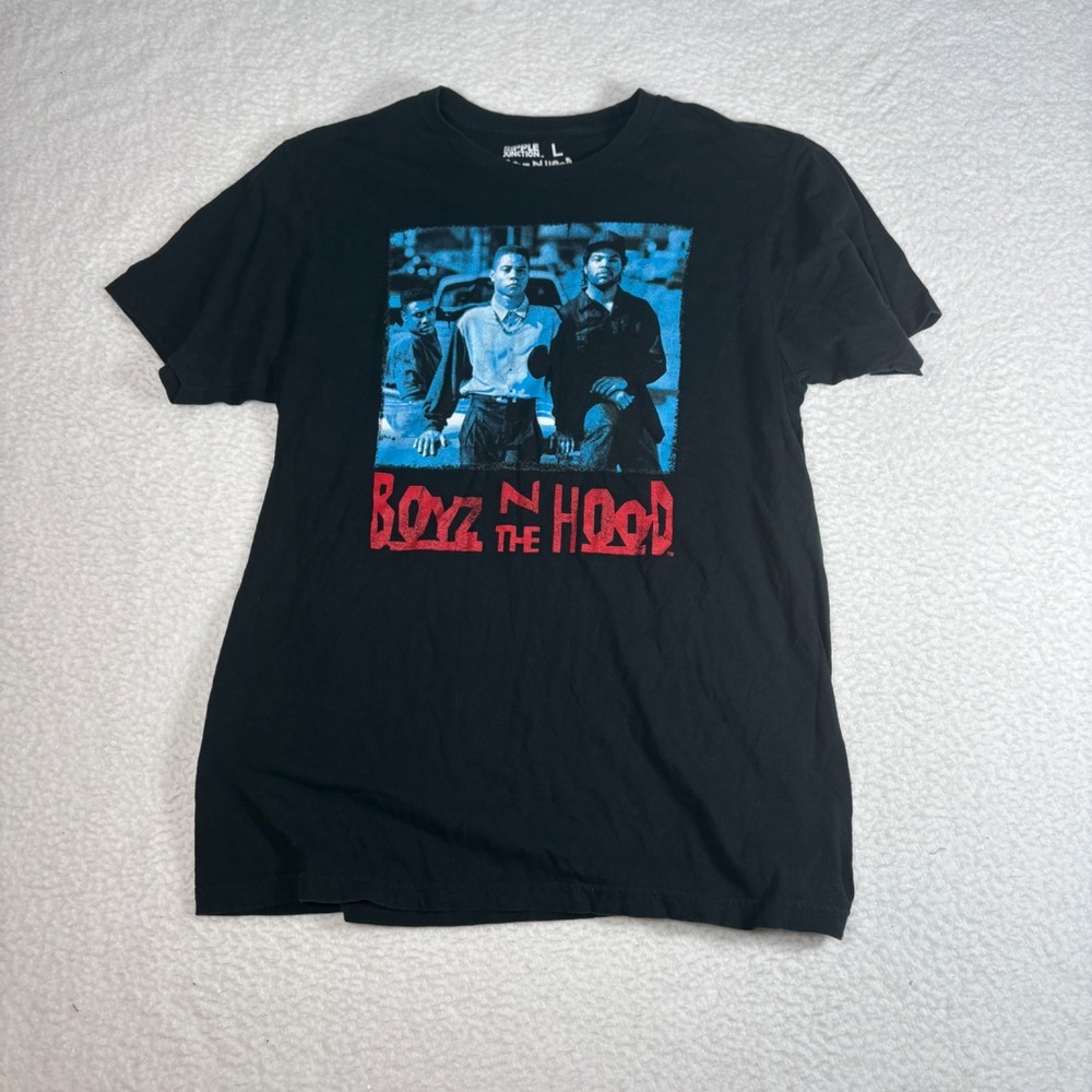 Boyz N The Hood Shirt Mens Large Black Graphic Print Music Ripple Junction EUC